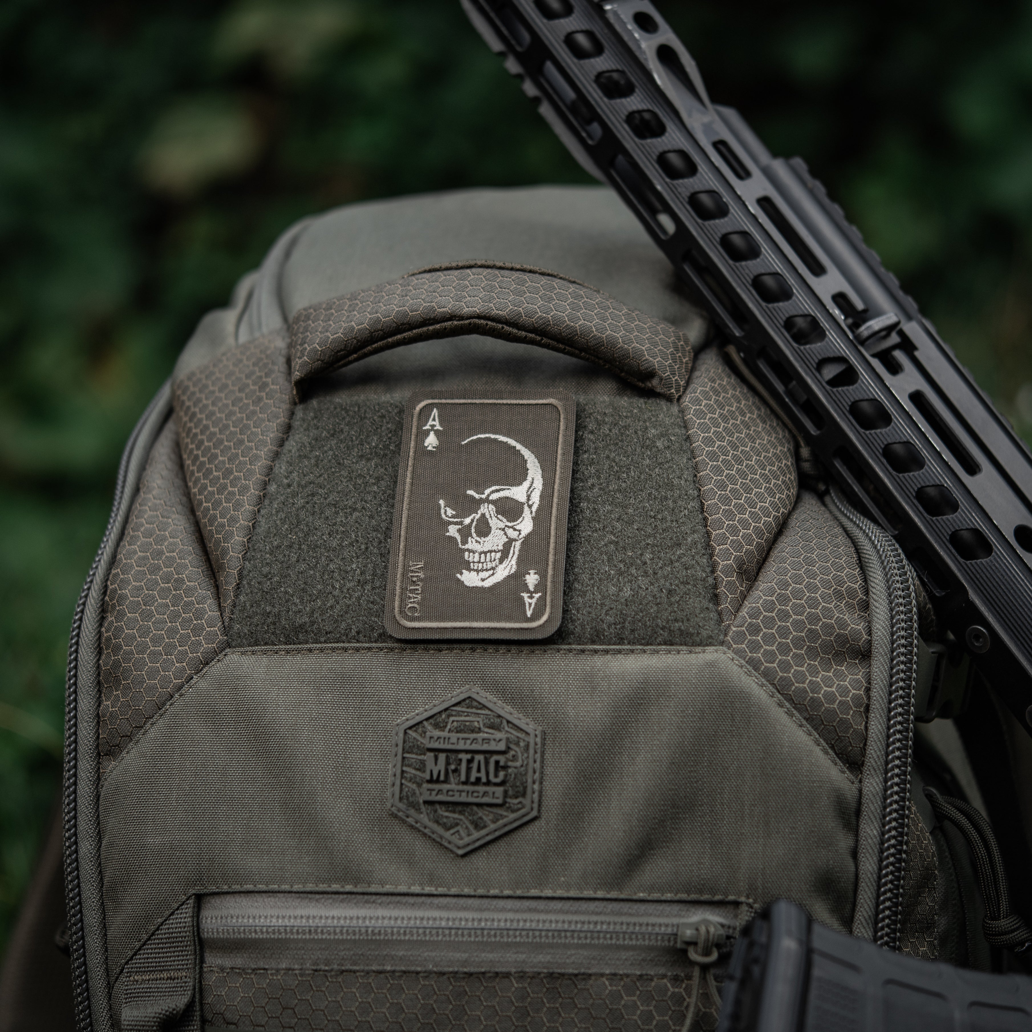 M-Tac нашивка Face of war (вишивка) Ranger Green