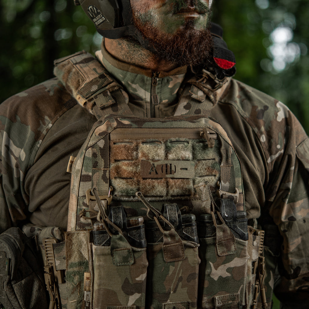 M-Tac нашивка група крові A (II) - наскрізна Laser Cut 25х80 Multicam