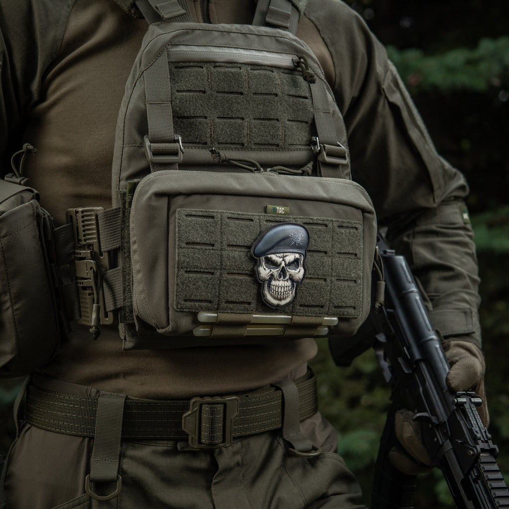 M-Tac нашивка Череп у береті (Гірська піхота)