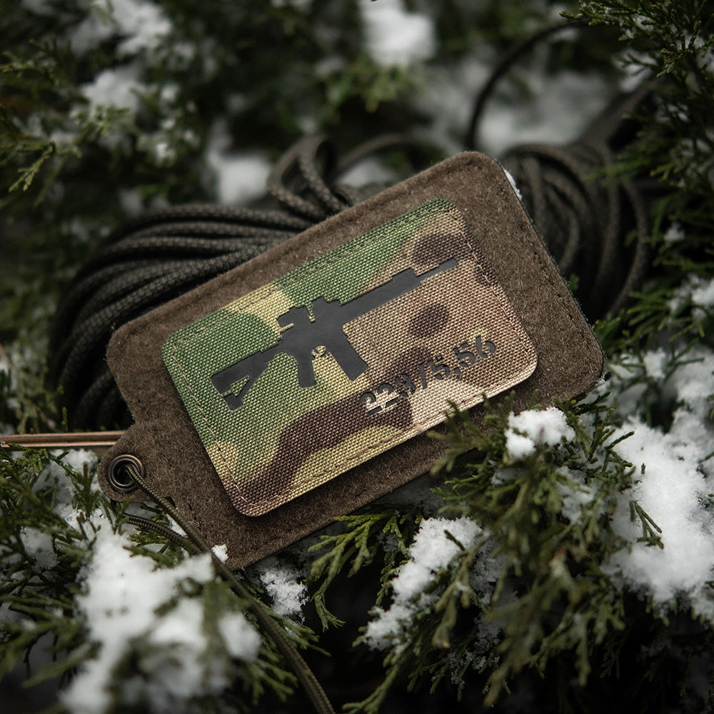 M-Tac нашивка AR-15 223/5,56 Laser Cut Multicam/Black