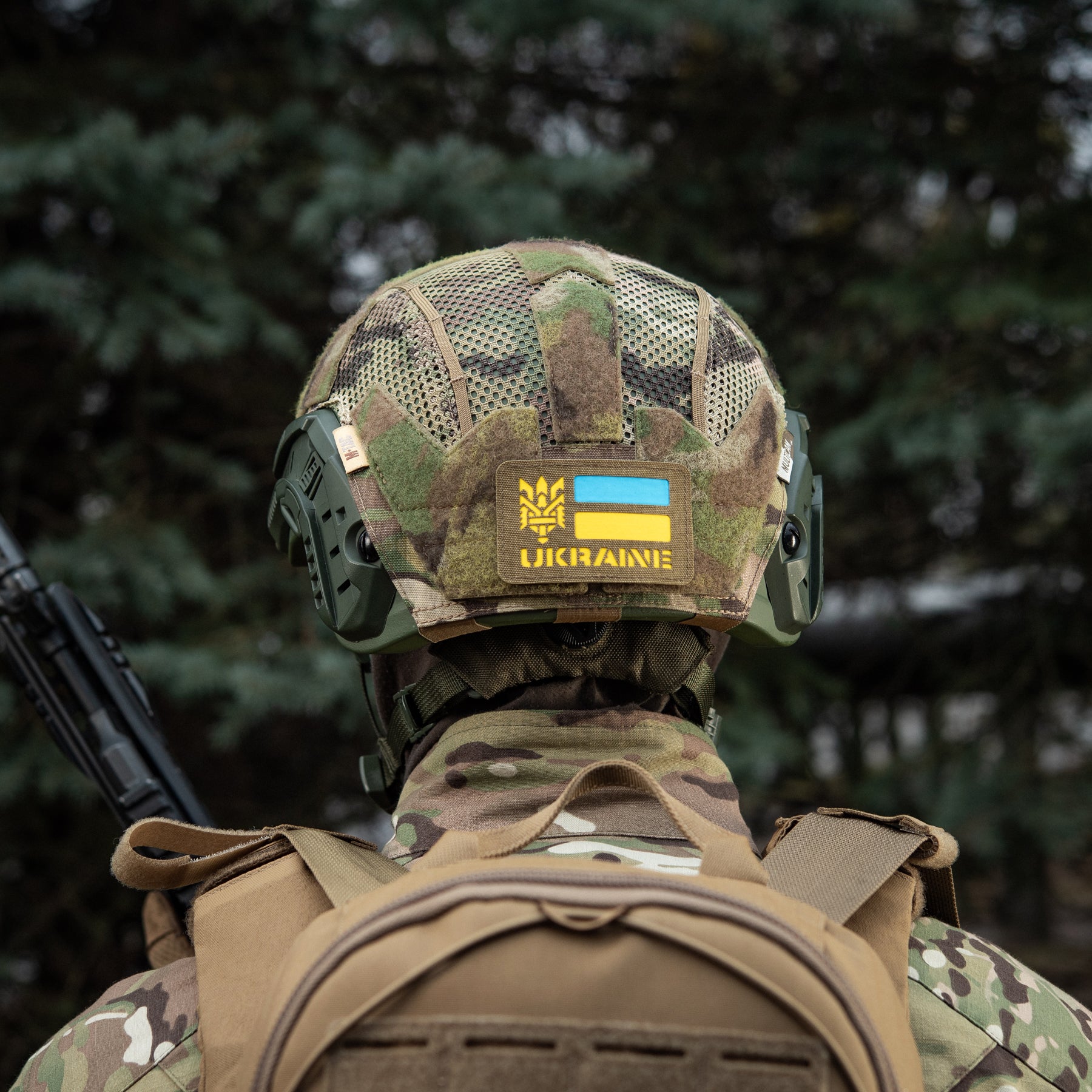 M-Tac нашивка Ukraine (с Тризубом) Laser Cut Coyote/Yellow/Blue/GID