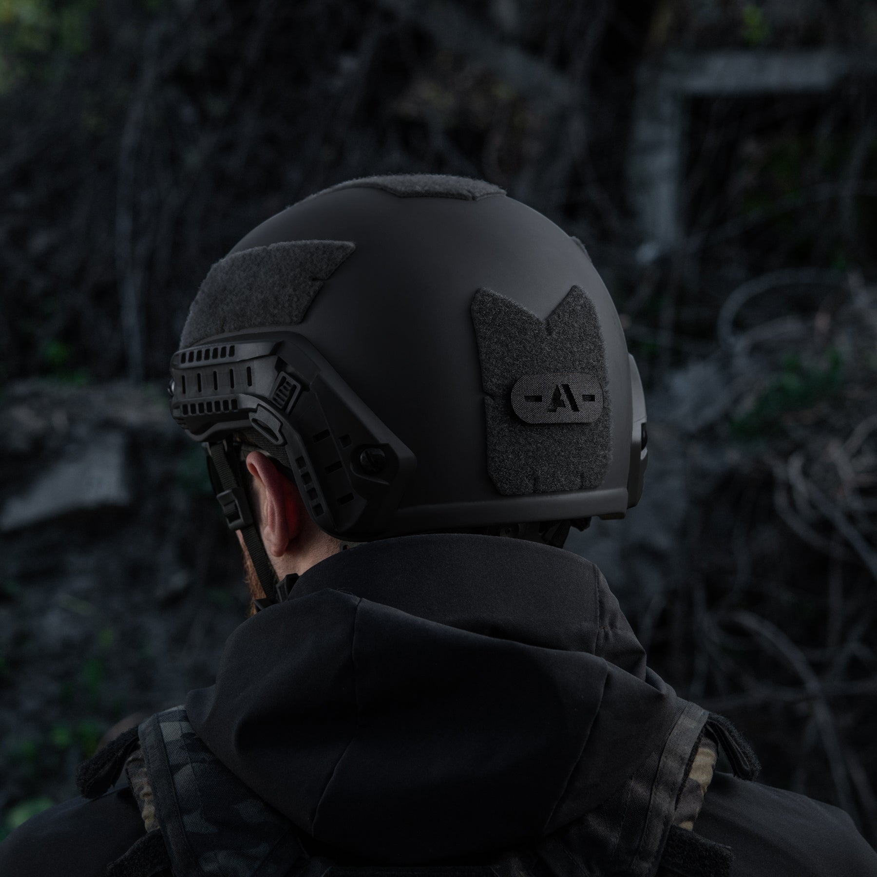 M-Tac нашивка група крові -A- наскрізна Laser Cut Black