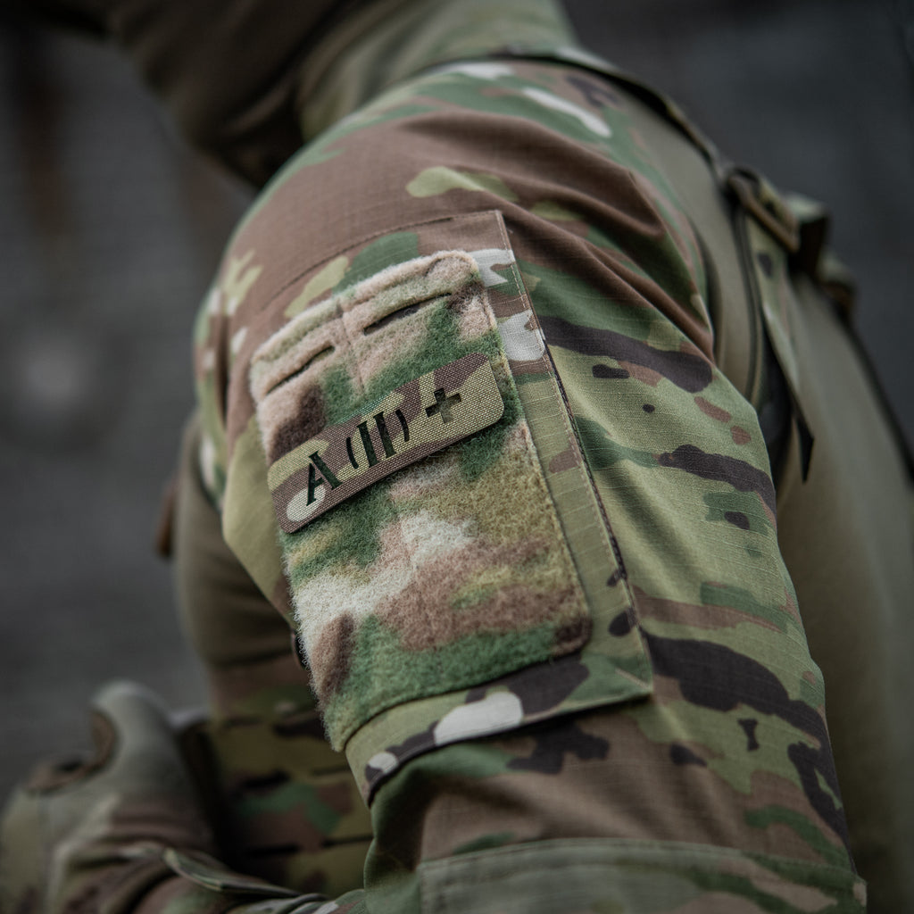M-Tac нашивка група крові A (II) + наскрізна Laser Cut 25х80 Multicam