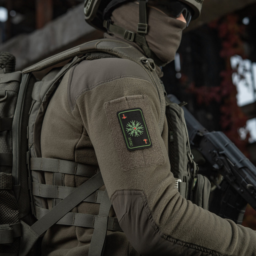 M-Tac нашивка карта Компас Вікінгів (вишивка) Black/Olive