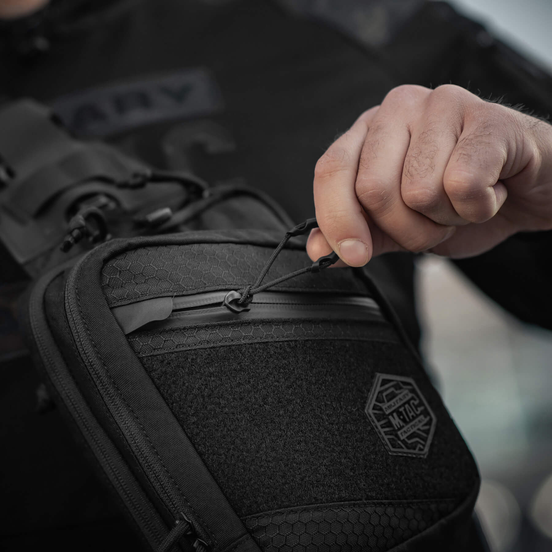 M-Tac сумка Sling Pistol Bag Hex з липучкою Black