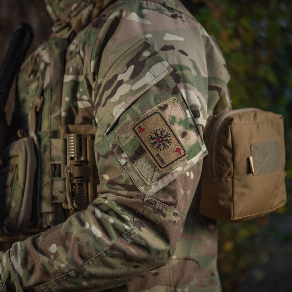 M-Tac нашивка карта Компас Вікінгів (вишивка) Coyote