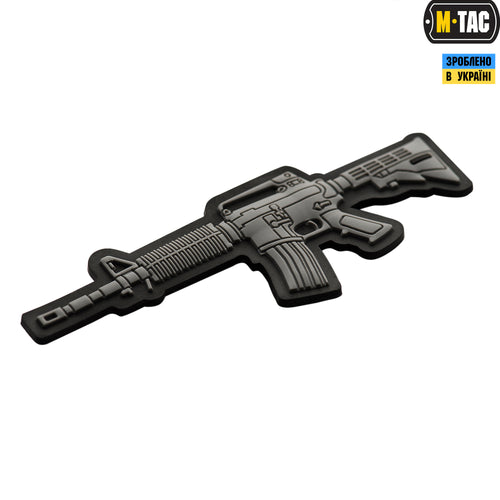 M-Tac нашивка M4A1 3D ПВХ сіра