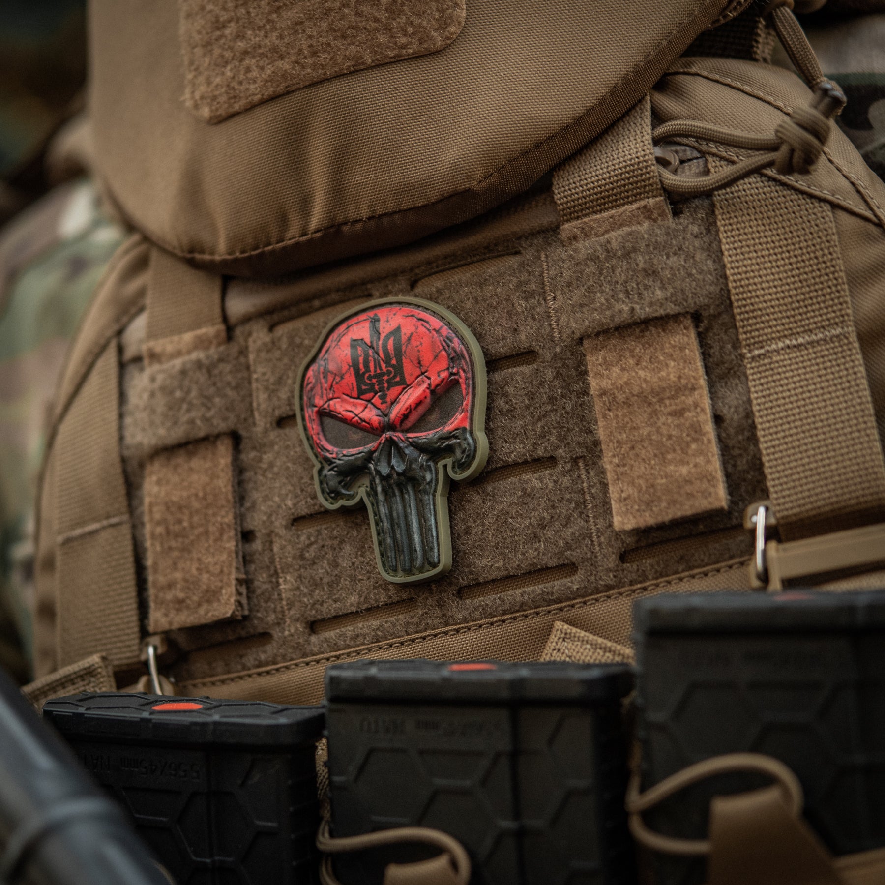 M-Tac нашивка Punisher Червоний
