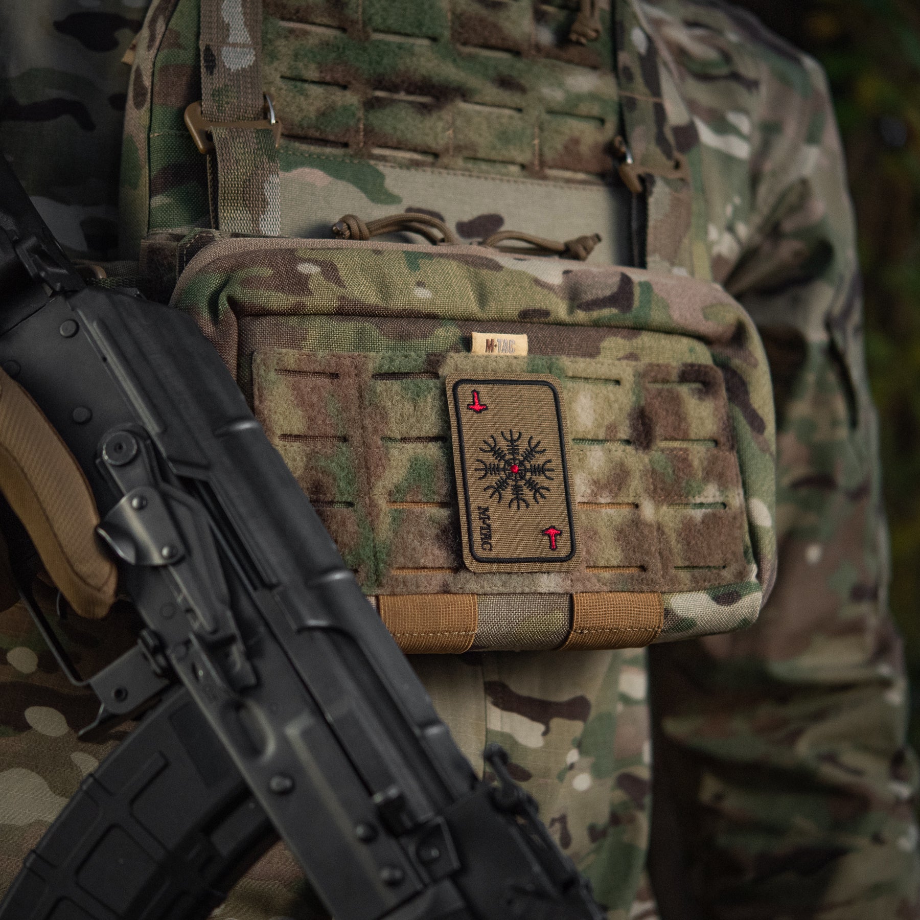 M-Tac нашивка карта Компас Вікінгів (вишивка) Coyote