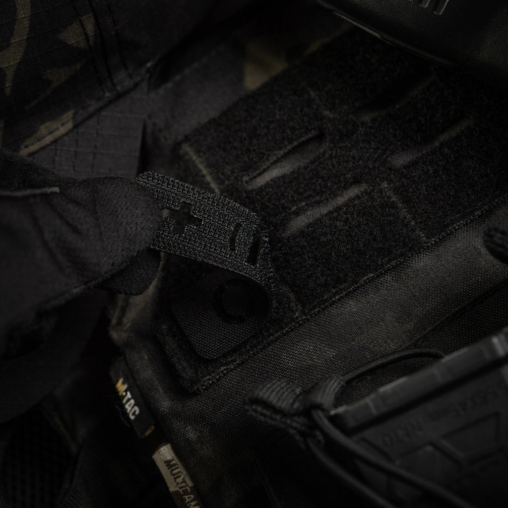 M-Tac нашивка група крові O (I) + наскрізна Laser Cut 25х80 Black