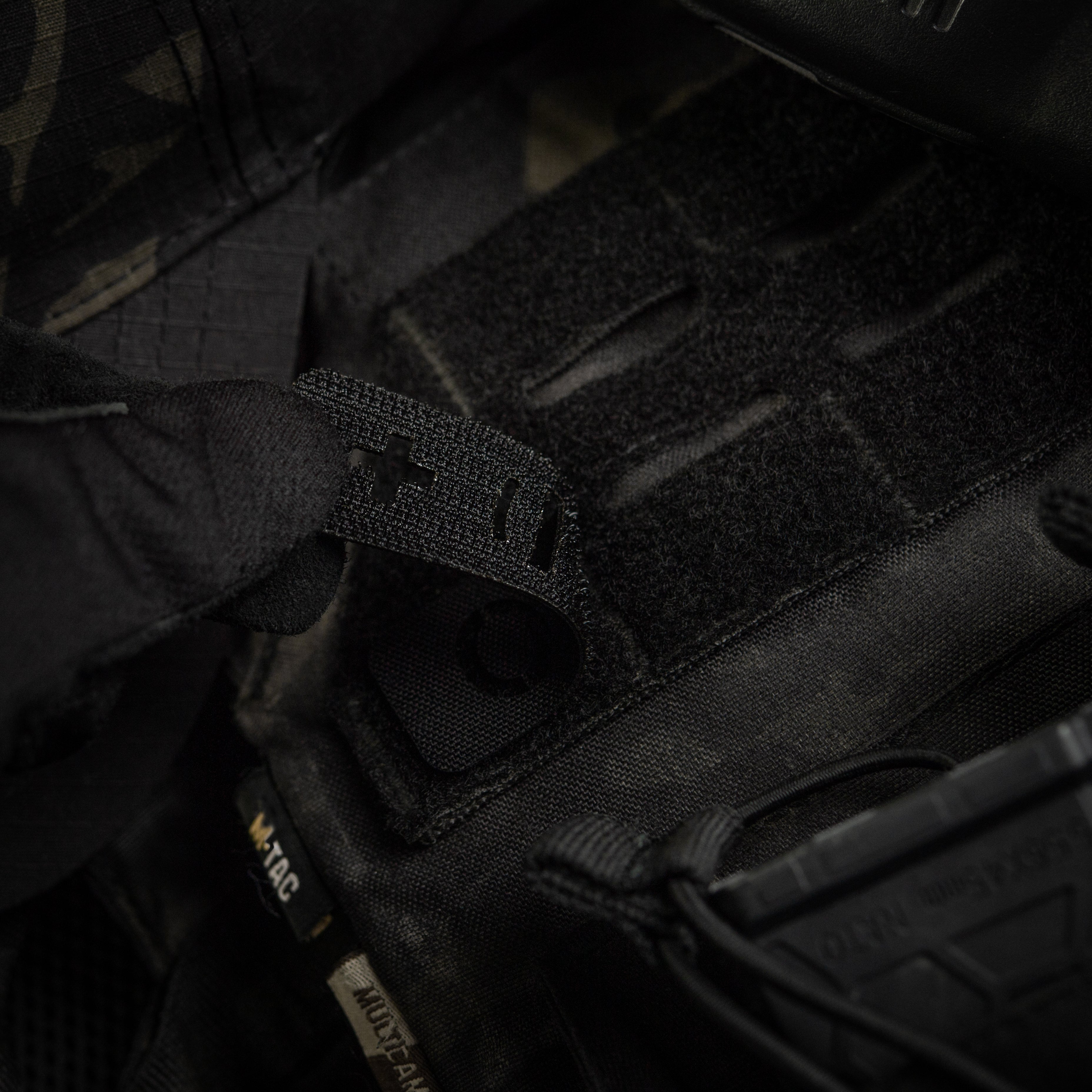 M-Tac нашивка група крові O (I) + наскрізна Laser Cut 25х80 Black