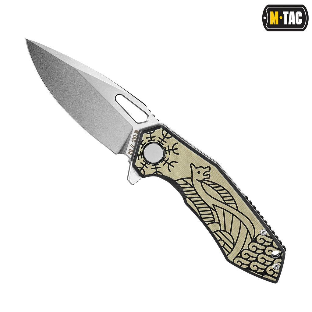 M-Tac ніж складний Type 12 Scandinavian Stonewash Black/Sand