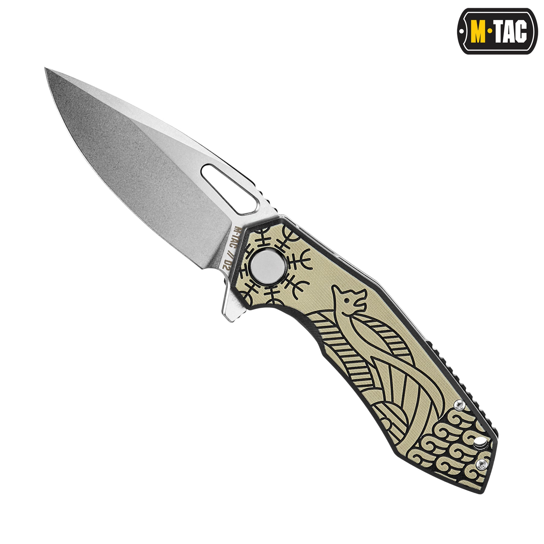 M-Tac ніж складний Type 12 Scandinavian Stonewash Black/Sand