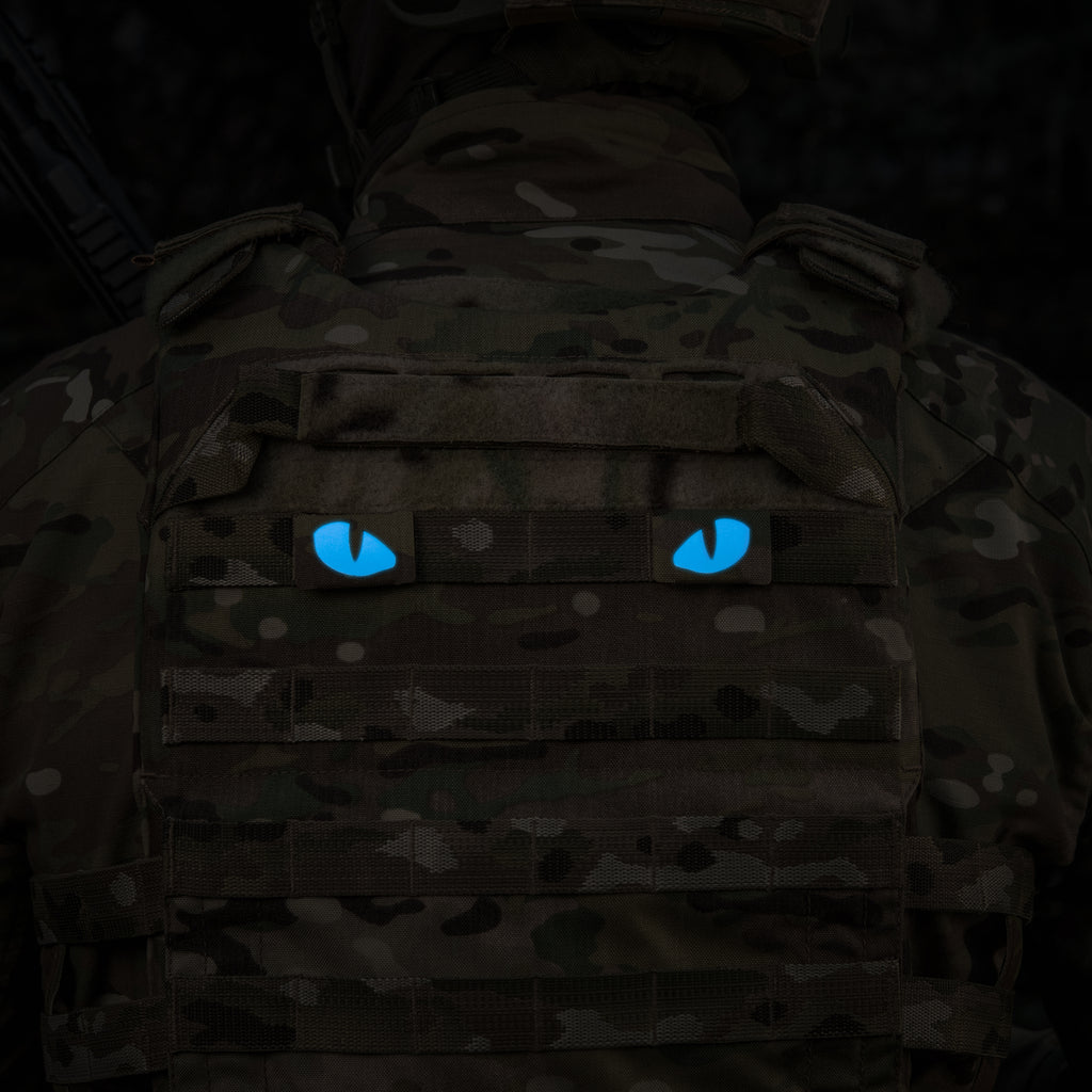 M-Tac нашивка Tiger Eyes Laser Cut (пара) Multicam/Blue/GID