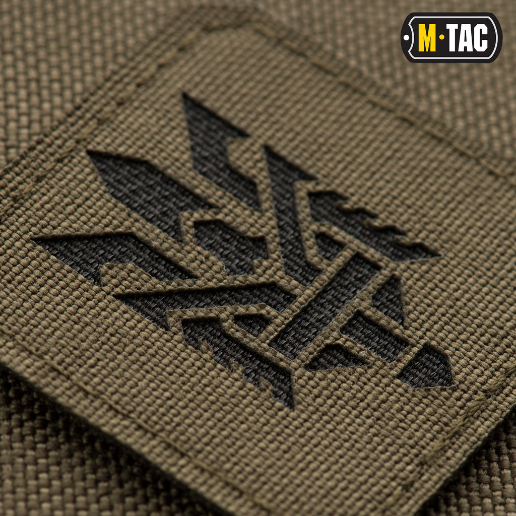 M-Tac нашивка Тризуб (стилізація) Laser Cut мала Ranger Green/Black