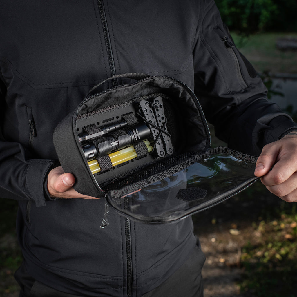 M-Tac органайзер утилітарний прозорий Elite Medium Gen.II Black