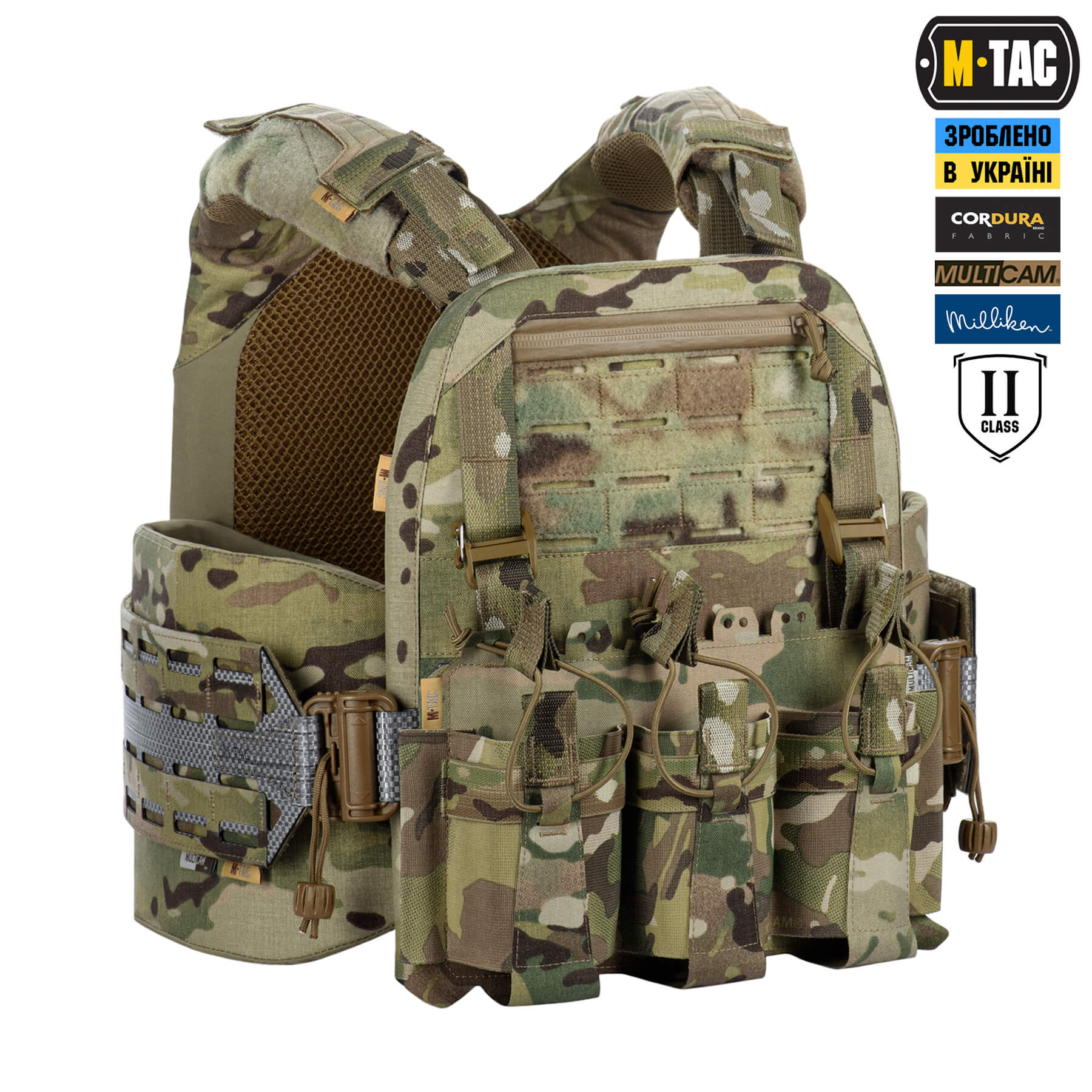M-Tac плитоноска Cuirass Tiger Elite 2 клас захисту (розмір плити M) Multicam