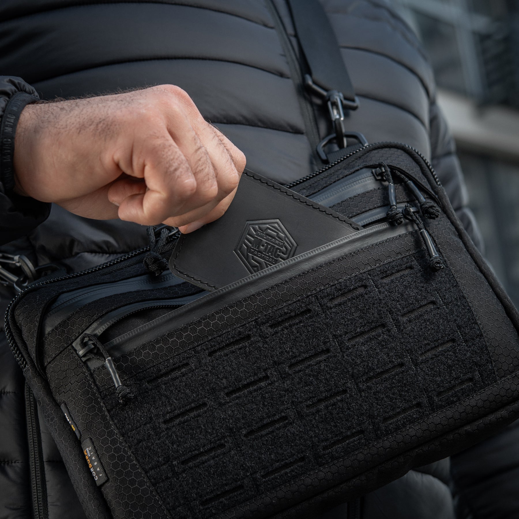 M-Tac сумка Admin Bag Medium Elite з липучкою Hex Black