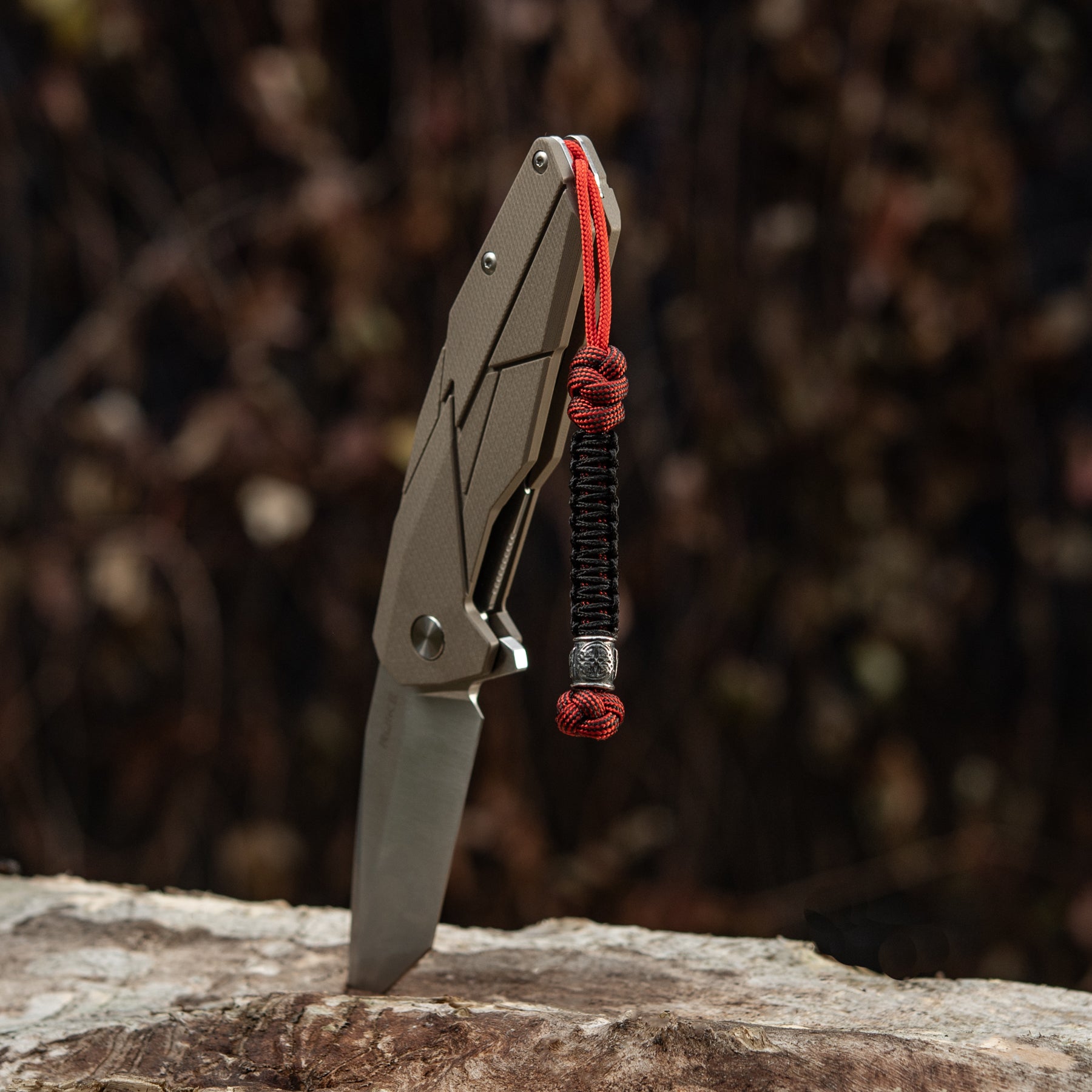 M-Tac темляк Scandinavian Mannaz Silver Black&Red