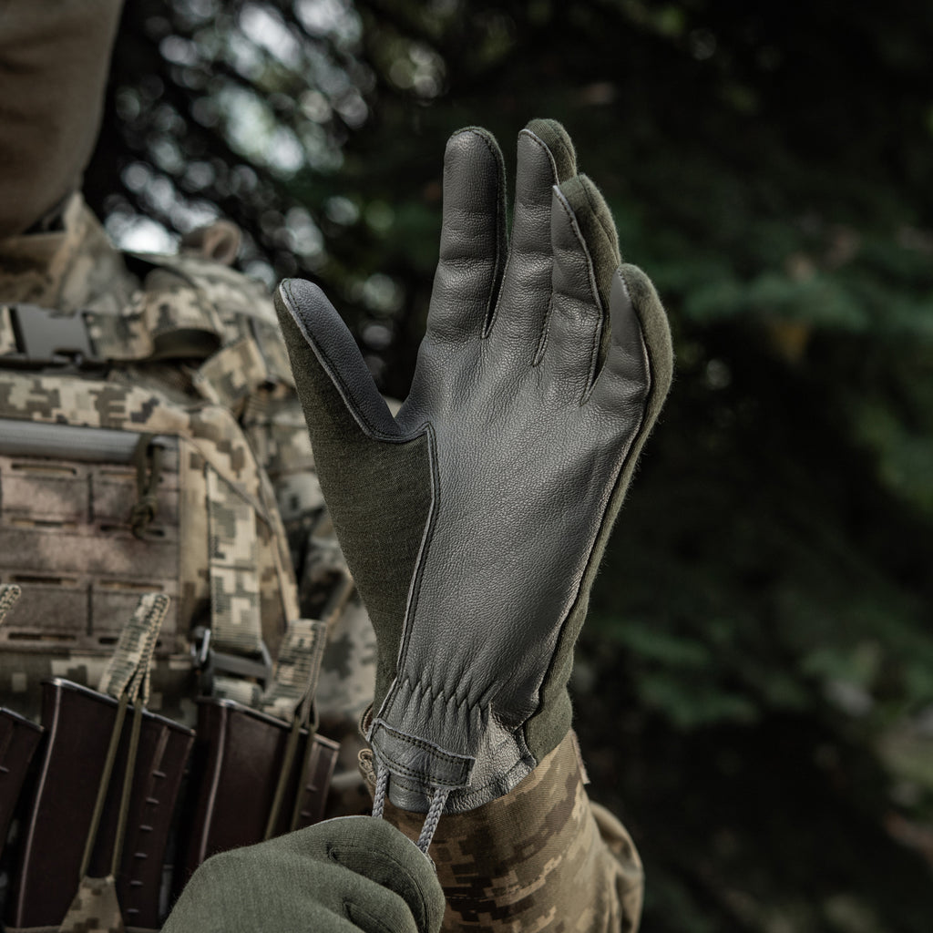M-Tac рукавички Nomex Sport Leather Olive