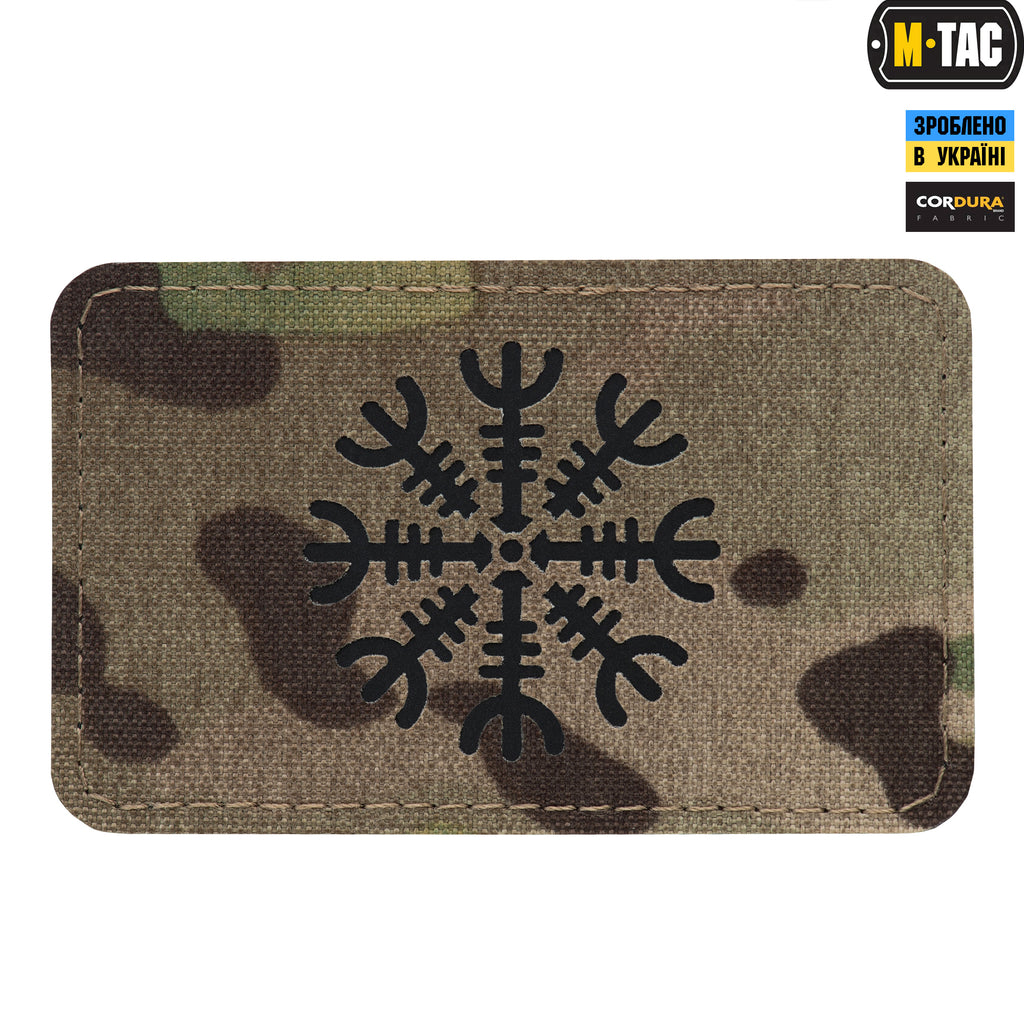M-Tac нашивка шолом Жаху горизонтальна Laser Cut Multicam/Black