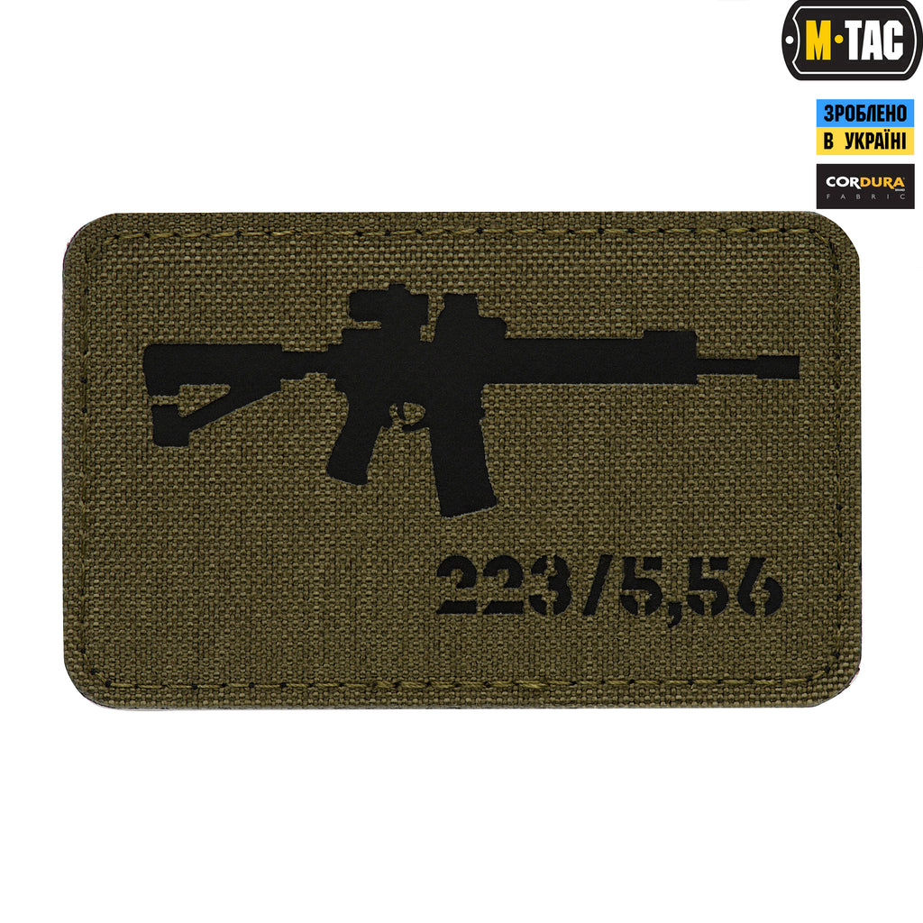 M-Tac нашивка AR-15 223/5,56 Laser Cut Ranger Green/Black