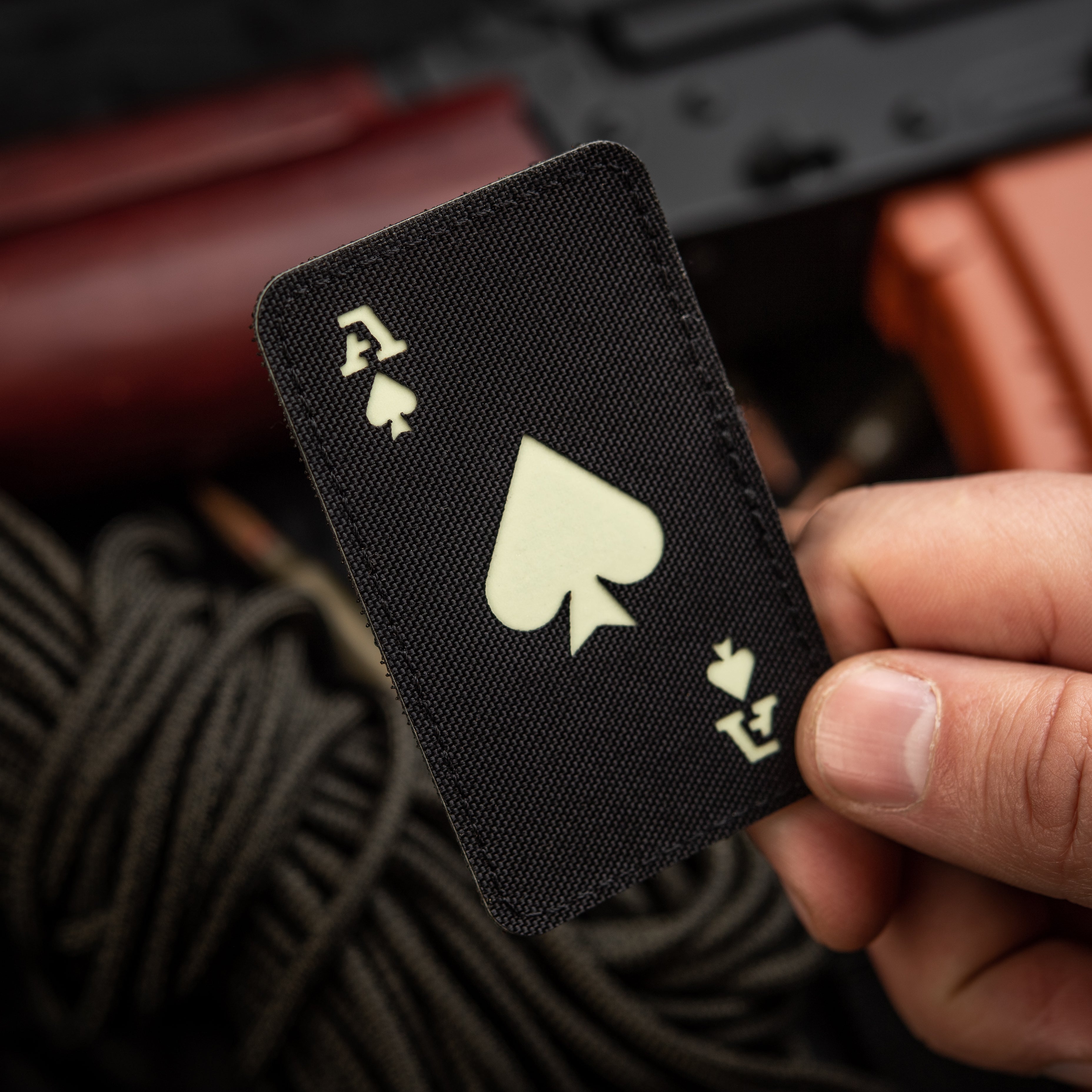 M-Tac нашивка Ace of Spades Laser Cut Black/світлонакопичувач