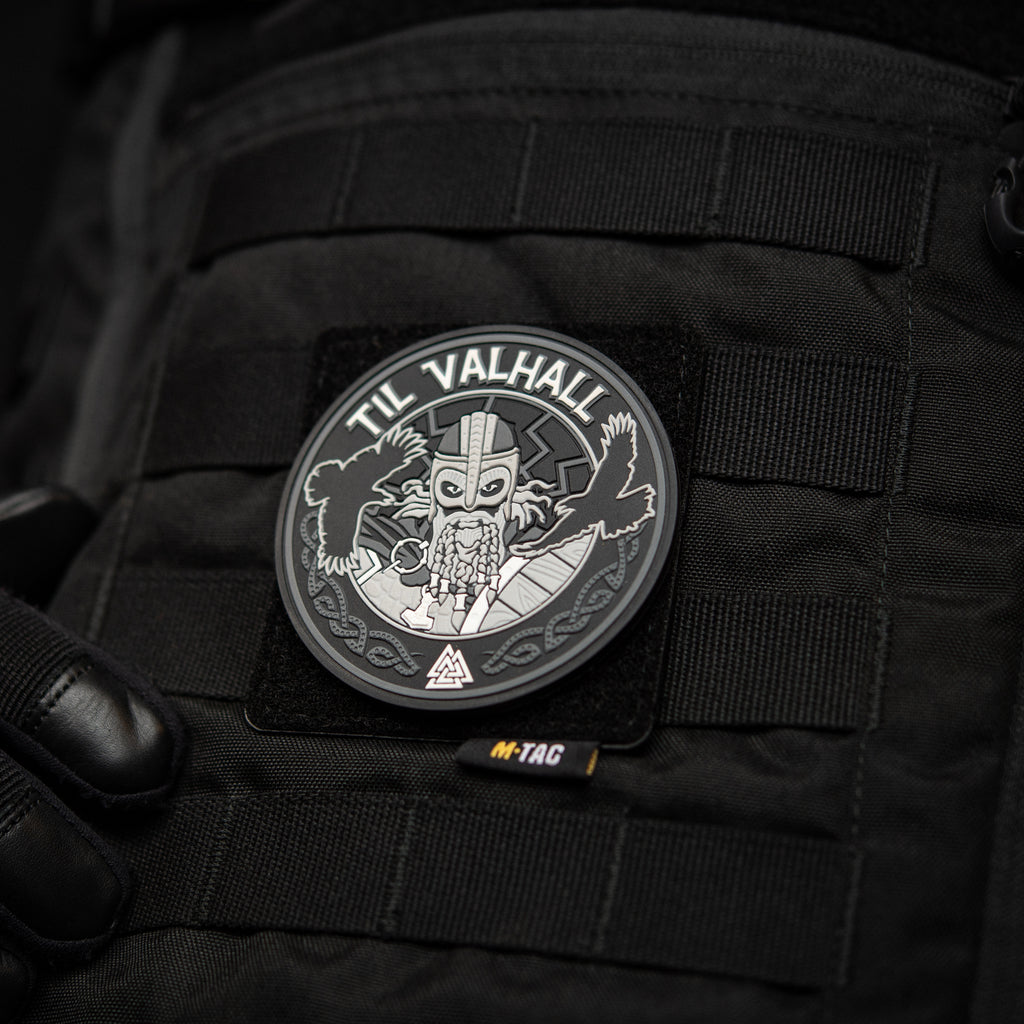 M-Tac нашивка Til Valhall ПВХ сіро-чорна