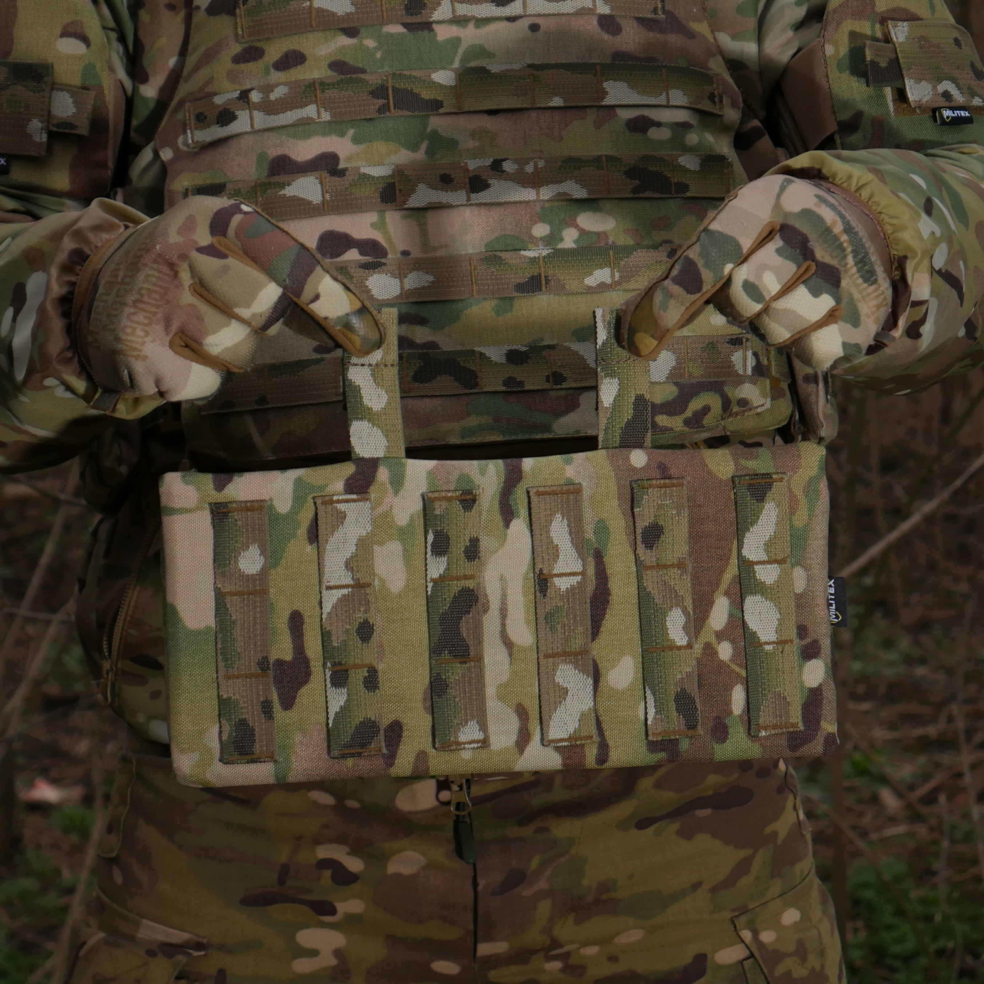 Захист попереку з балістичним пакетом 1 клас захисту Militex cordura USA Multicam