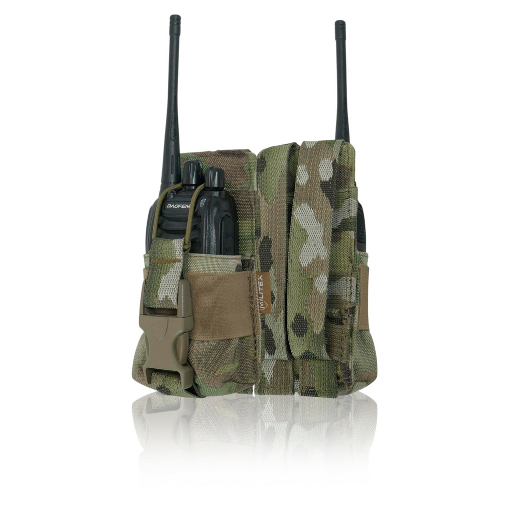 Посилений підсумок під рацію Militex Cordura original USA Мультикам з NIR-просоченням