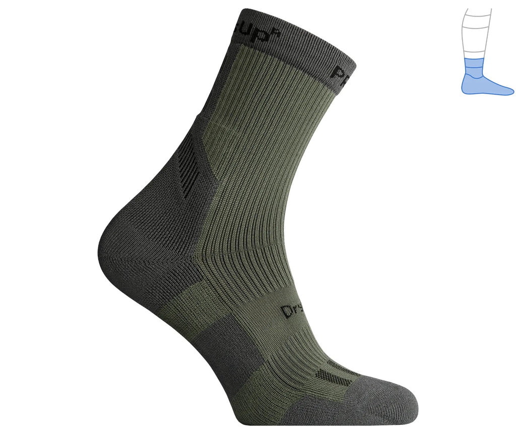 Демісезонні компресійні шкарпетки MidDry Олива/Сірий