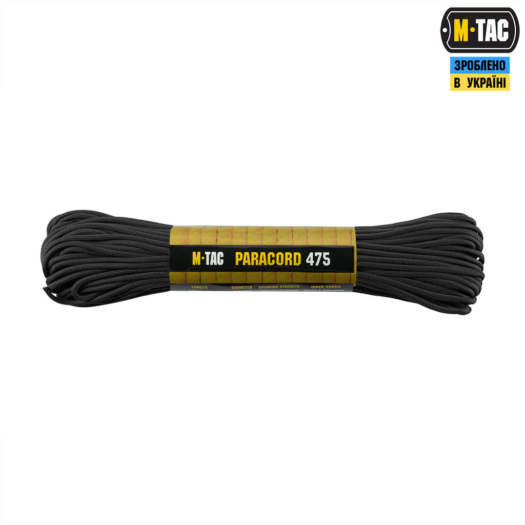 M-Tac паракорд 475 Black 30м