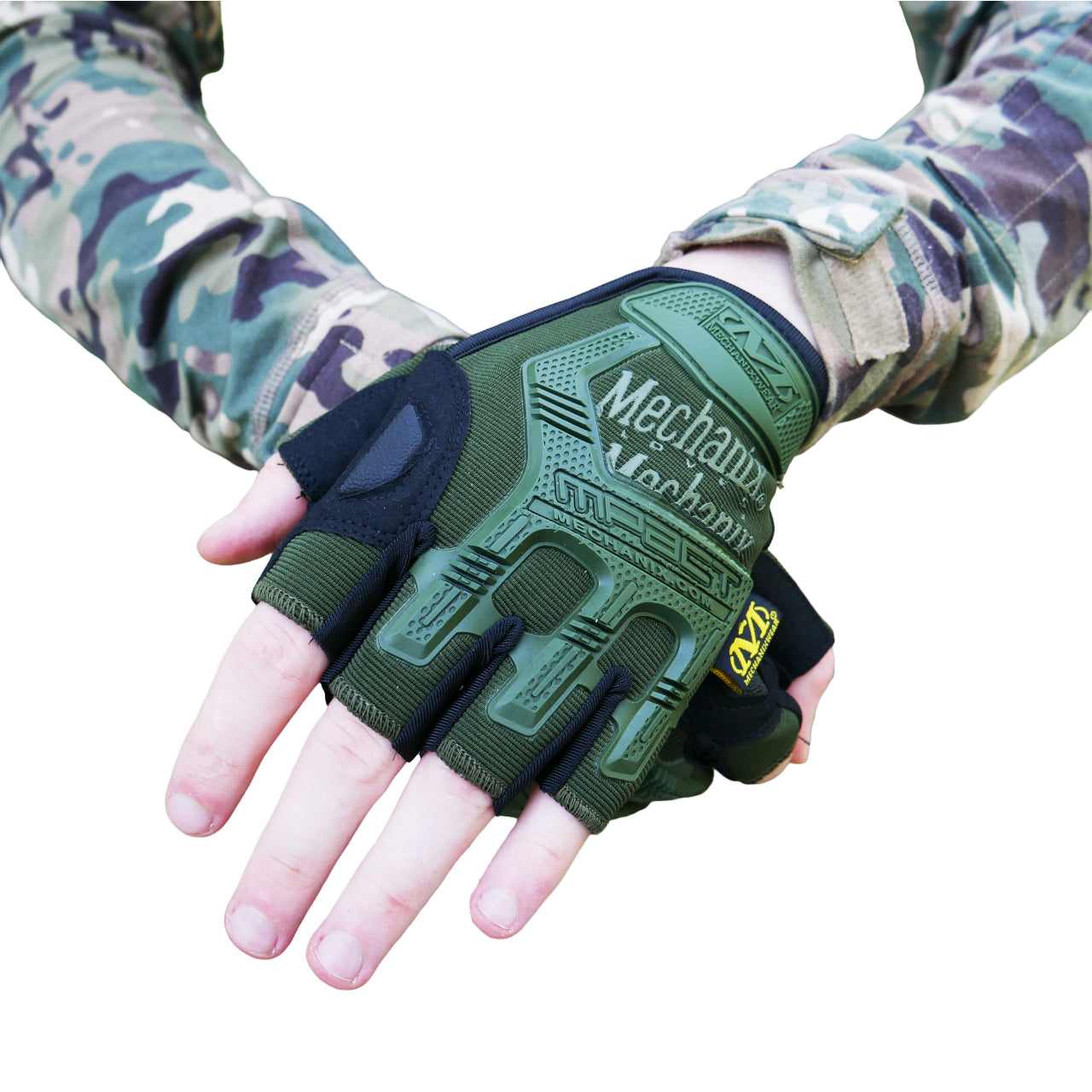 Безпалі рукавиці олива Mechanix MXK-2