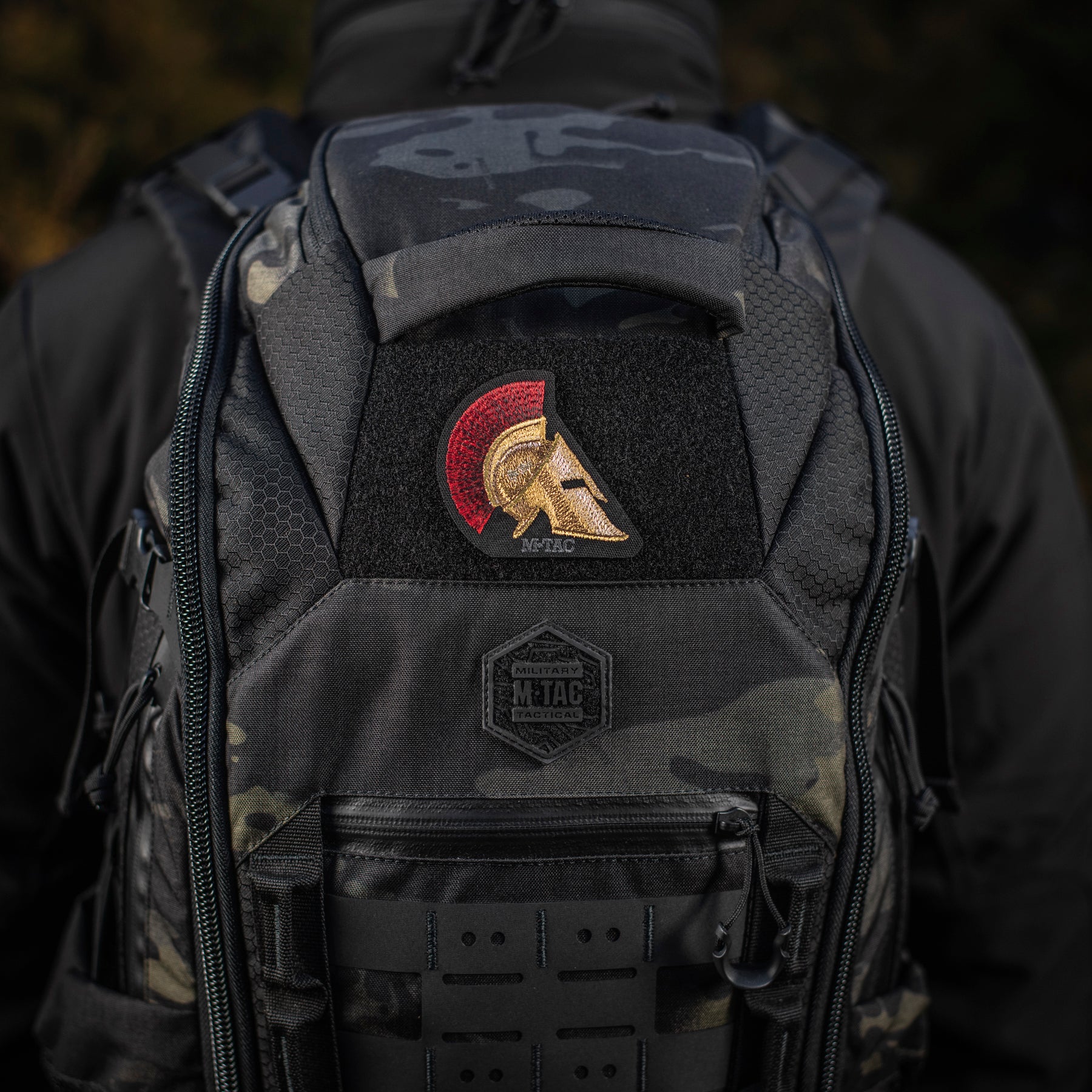 M-Tac нашивка Spartan Helmet (вишивка) Black
