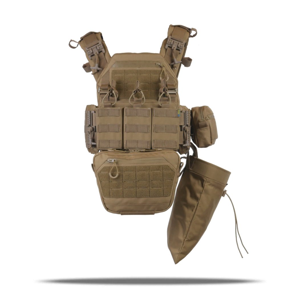 Комплект плитоноска Kiborg GU Gen.2 + 6 підсумків Койот