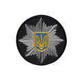 Кокарда Поліція кругла 5 см на липучці чорна