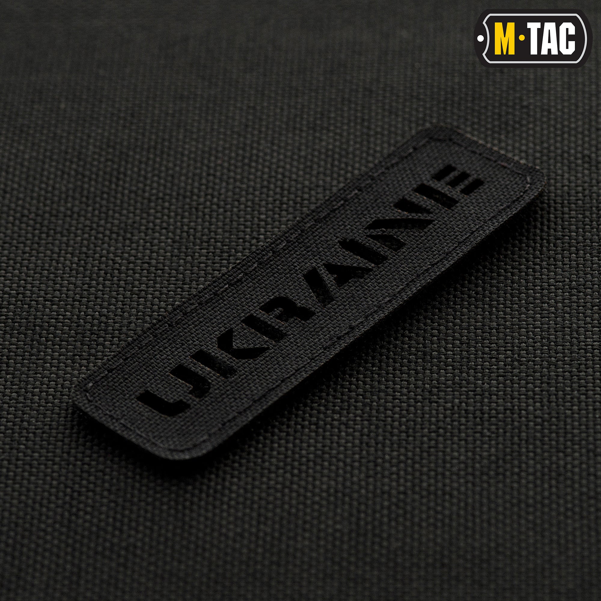 M-Tac нашивка Ukraine скрізна 25х80 Laser Cut Black