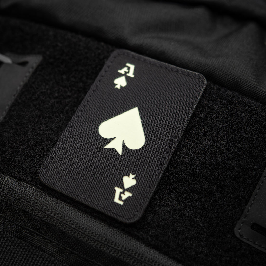 M-Tac нашивка Ace of Spades Laser Cut Black/світлонакопичувач