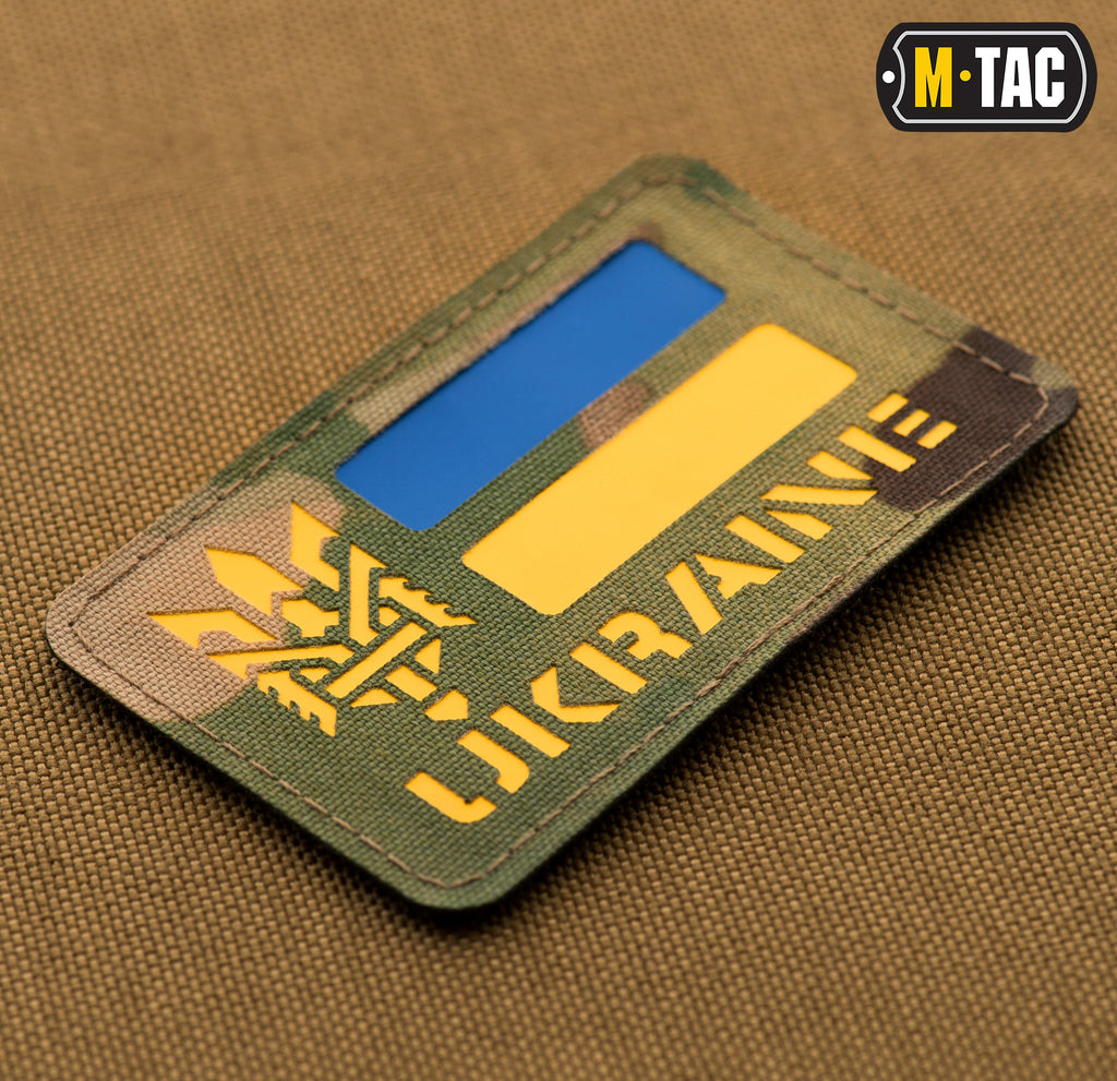 M-Tac нашивка Ukraine (с Тризубом) Laser Cut Multicam/Yellow/Blue