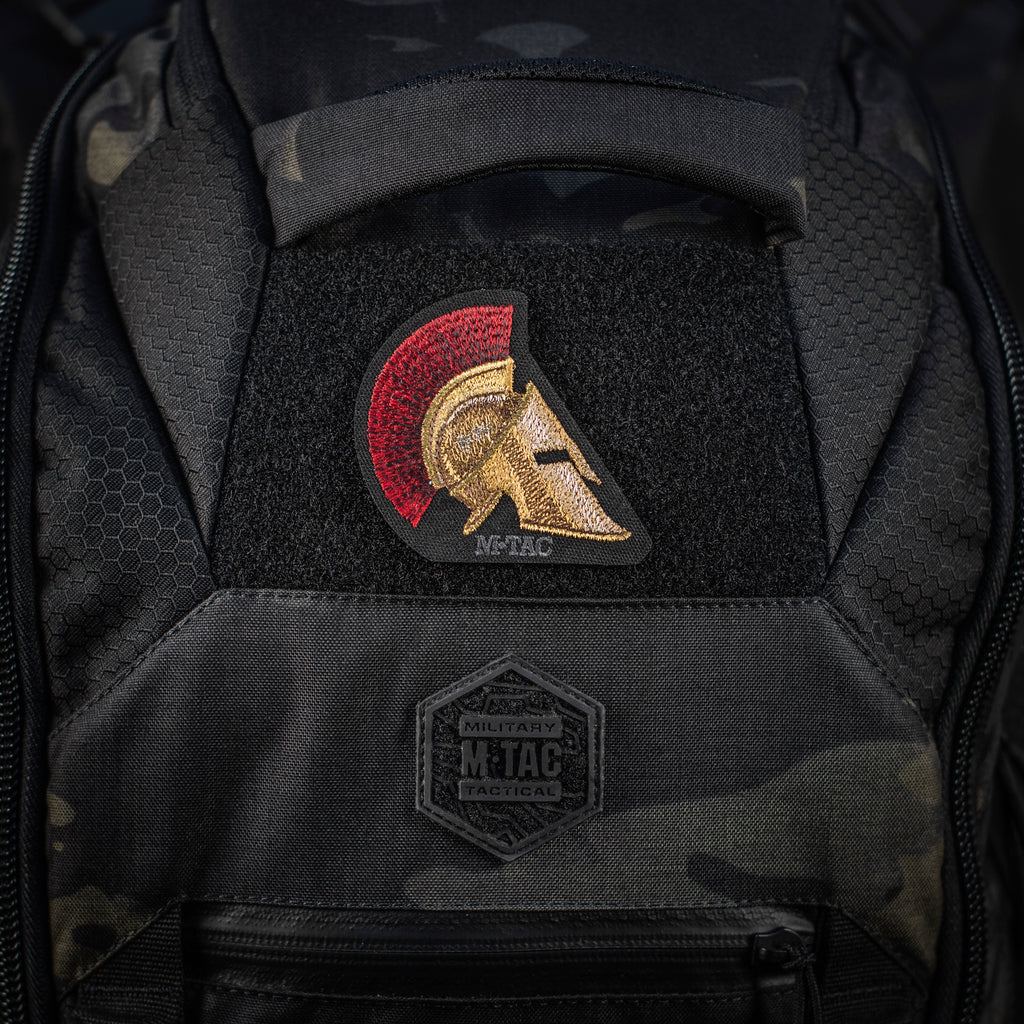 M-Tac нашивка Spartan Helmet (вишивка) Black