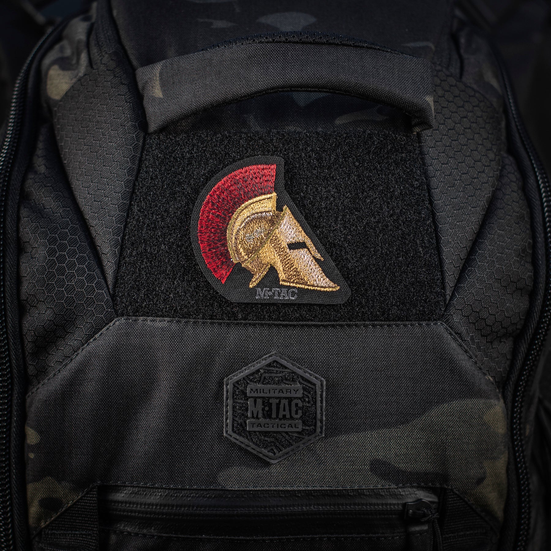 M-Tac нашивка Spartan Helmet (вишивка) Black
