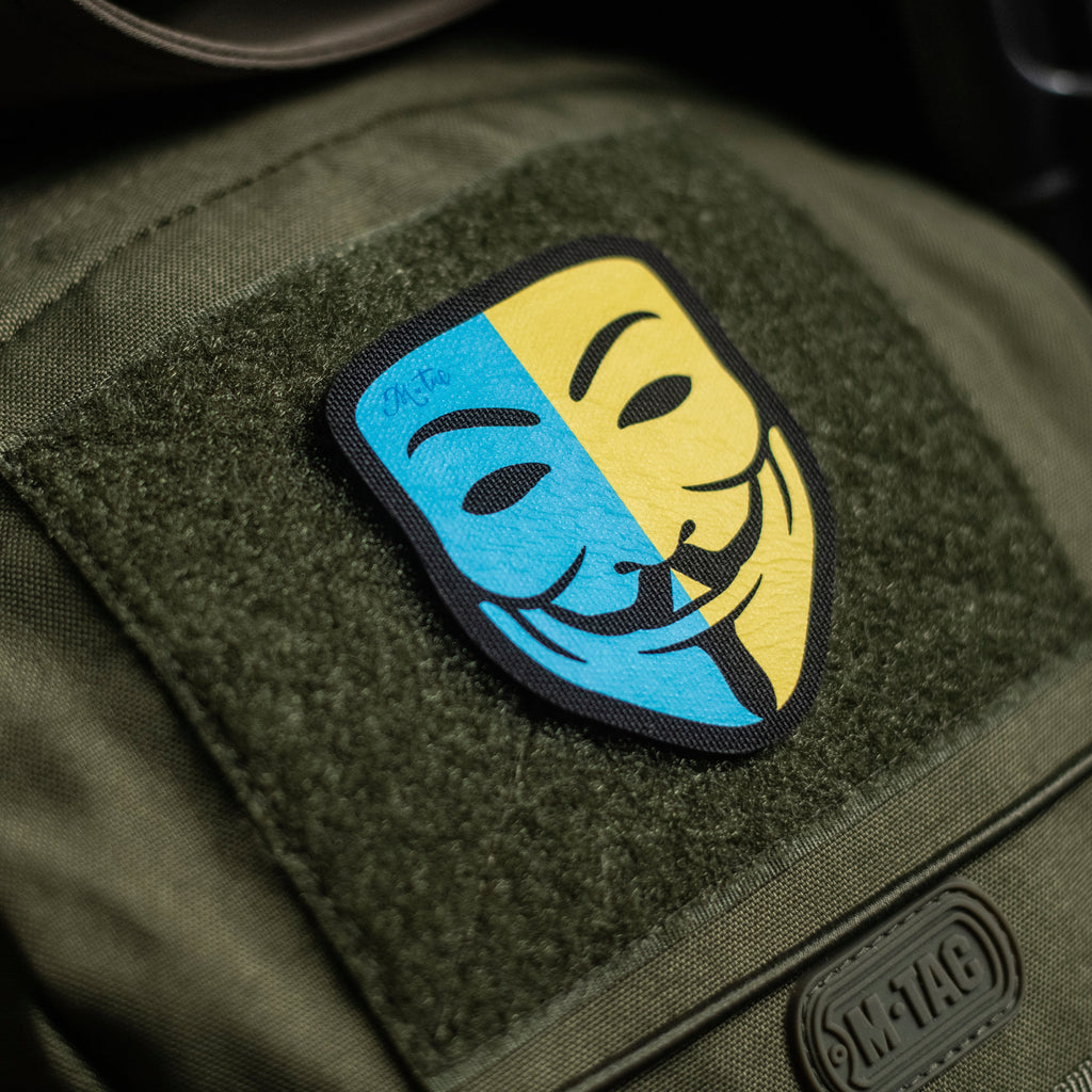 M-Tac нашивка Anonymous Black/Yellow/Blue