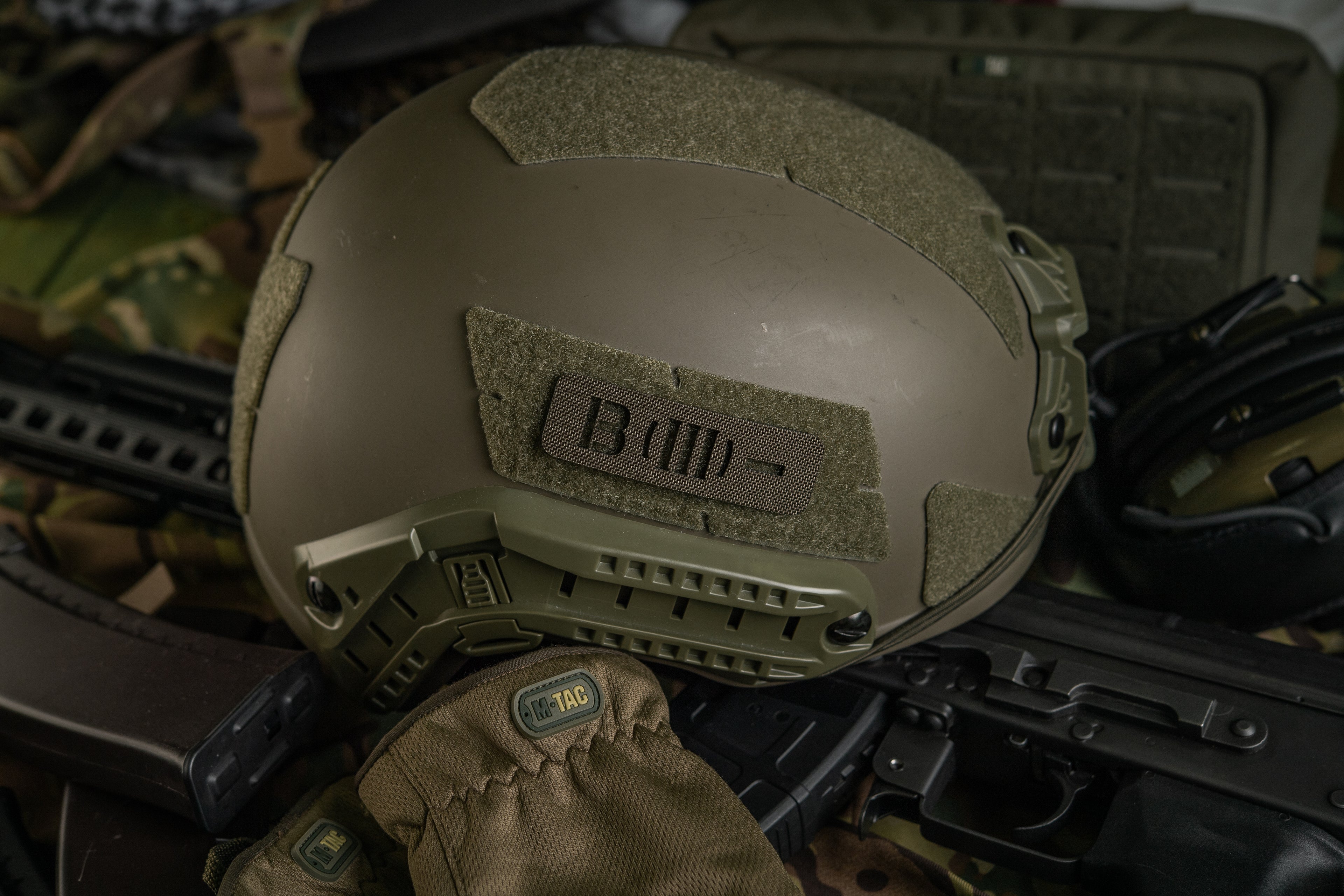 M-Tac нашивка група крові B (III) - наскрізна Laser Cut 25х80 Ranger Green
