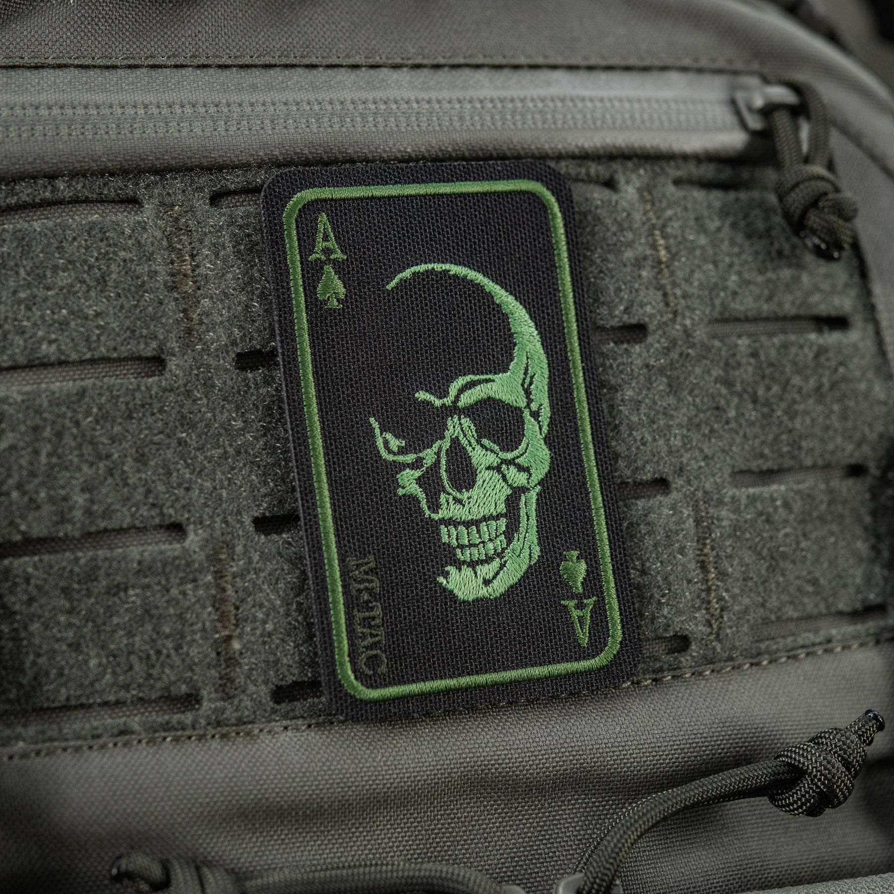 M-Tac нашивка Face of war (вишивка) Black/Olive