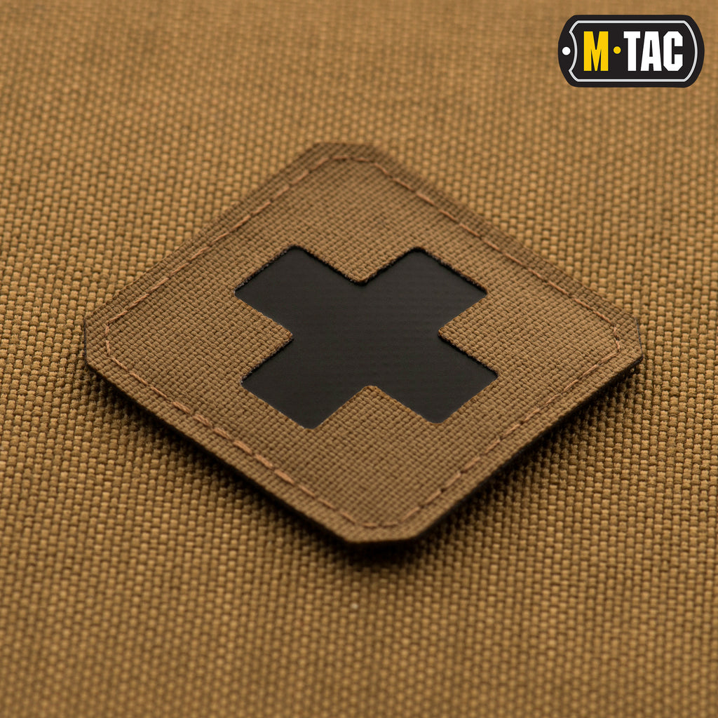 M-Tac нашивка Medic Cross Laser Cut Coyote/Black