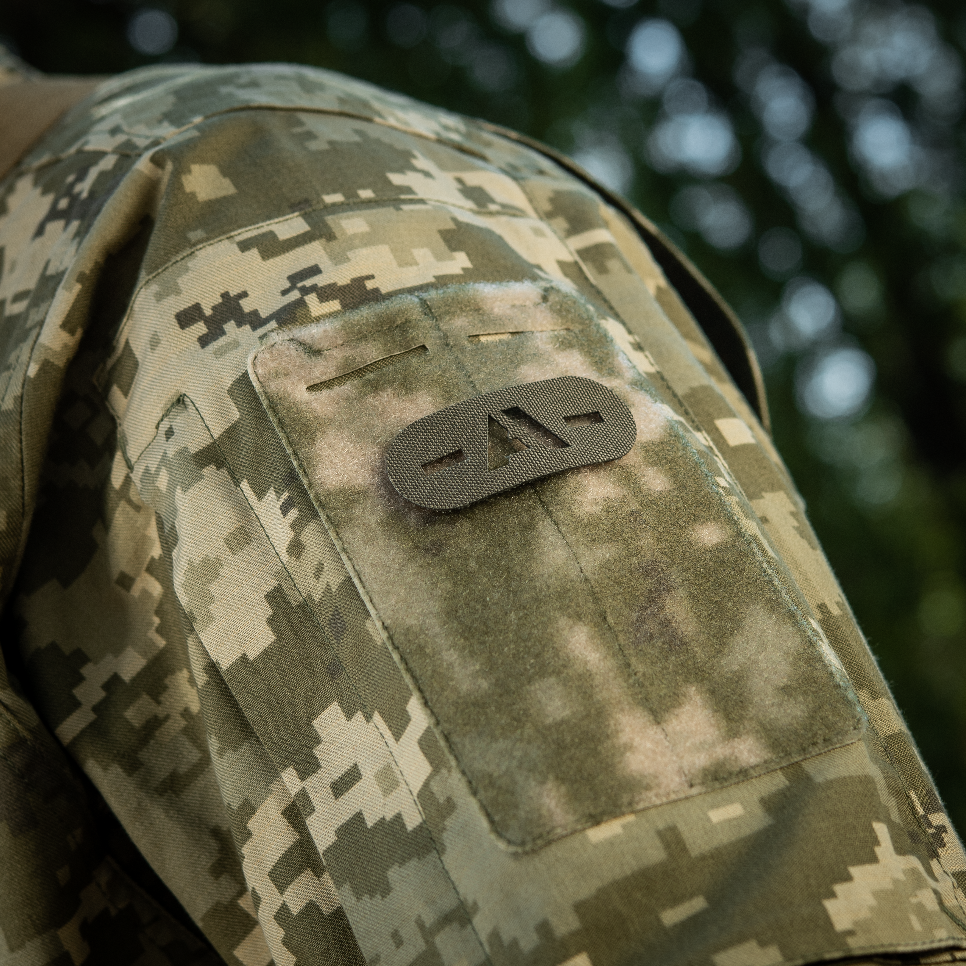 M-Tac нашивка група крові -A- наскрізна Laser Cut Ranger Green