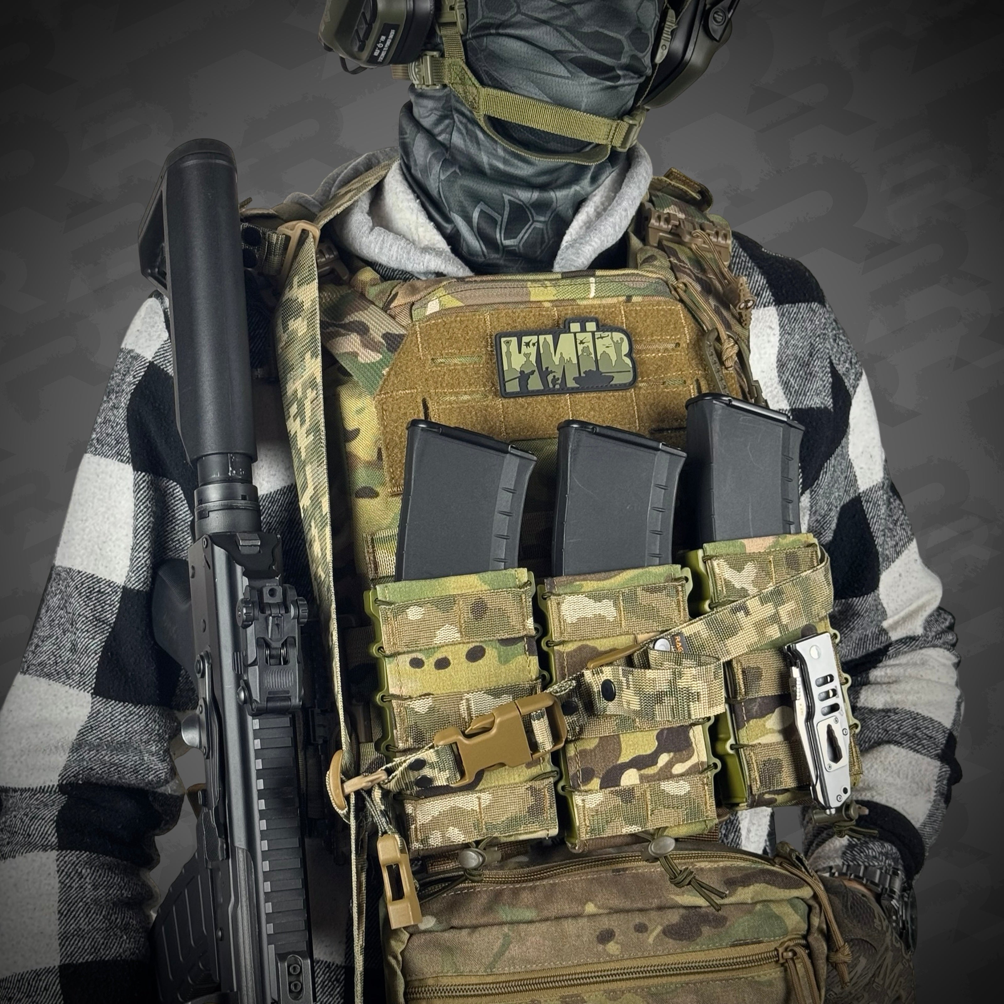 Ремінь збройовий триточковий RAGNAROK "Hel" Gen.II QD Піксель