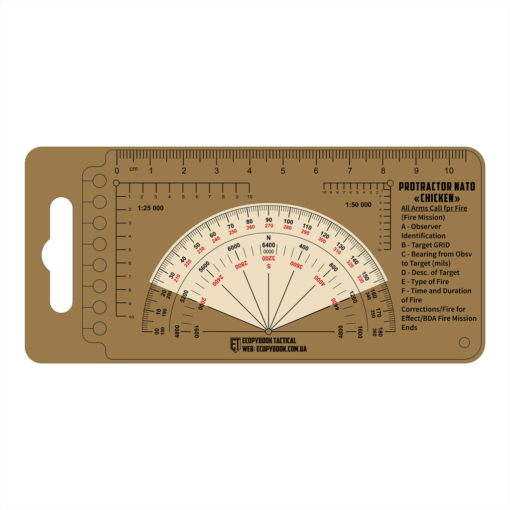 Ecopybook Tactical лінійка Protractor NATO "Chicken"