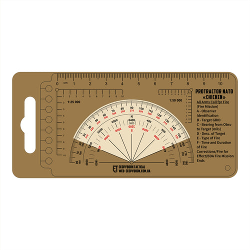 Ecopybook Tactical лінійка Protractor NATO "Chicken"