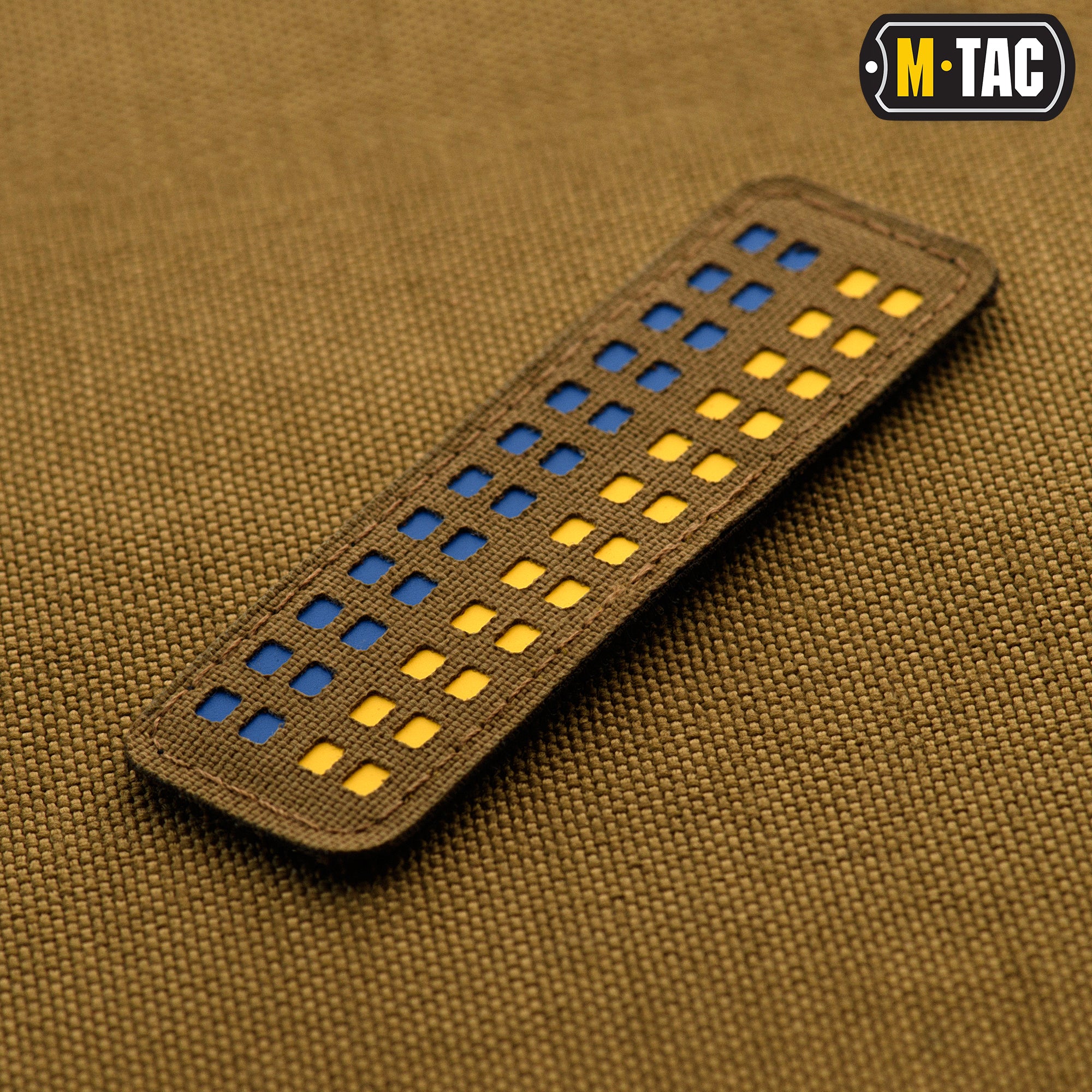 M-Tac нашивка прапор України 25х80 Laser Cut Coyote/Yellow/Blue